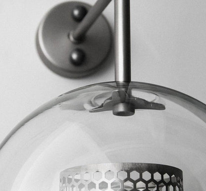 Camille Honeycomb Glass & Metal Sconce Light