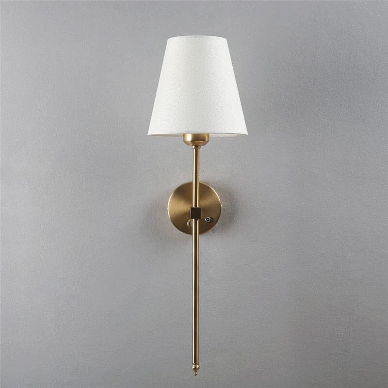 Lucienne Fabric Shade Wall Lamp with Modern Linear Design