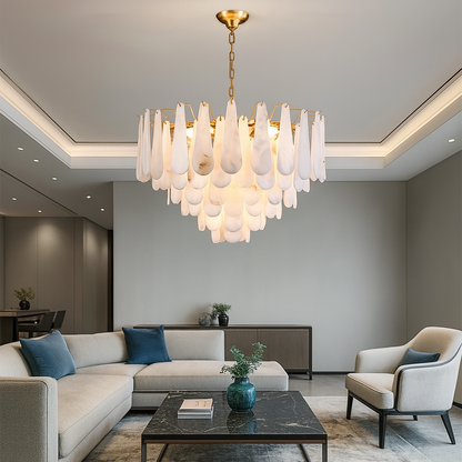 Louise Teardrop Alabaster Chandelier