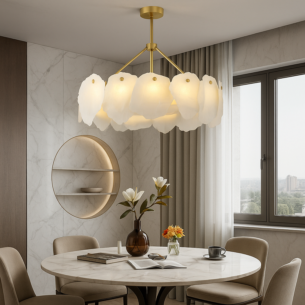 Sophie Alabaster Winged Ceiling Chandelier
