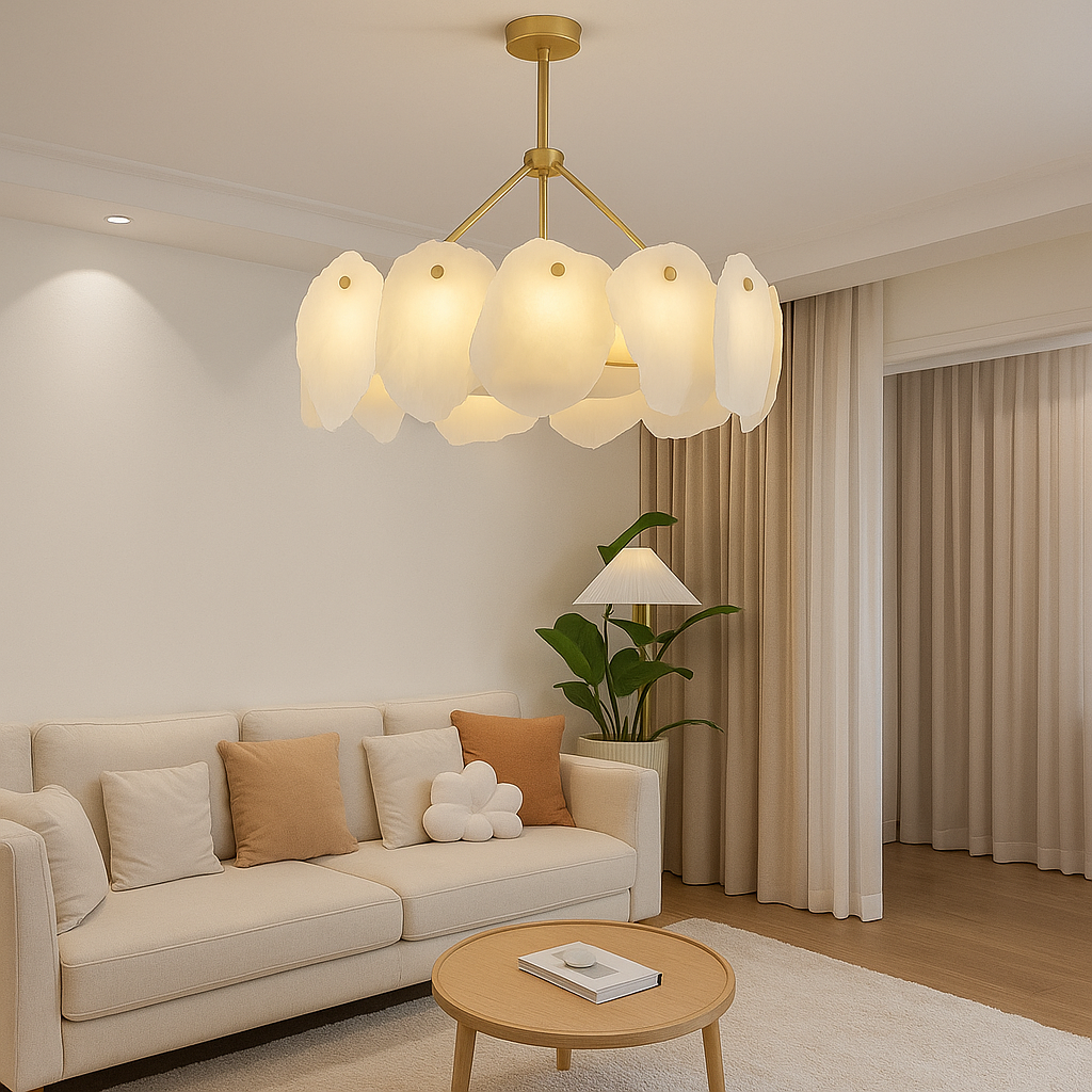 Sophie Alabaster Winged Ceiling Chandelier