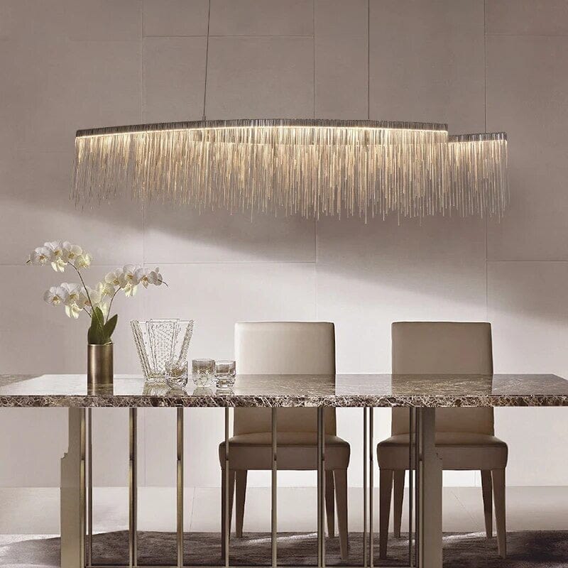 Helene Nordic Long Tassel Chain Chandelier