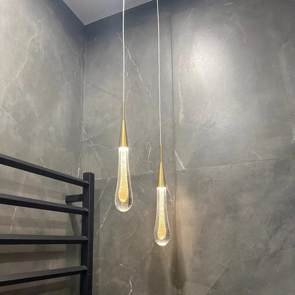 Amélie Golden Droplet Pendant Light