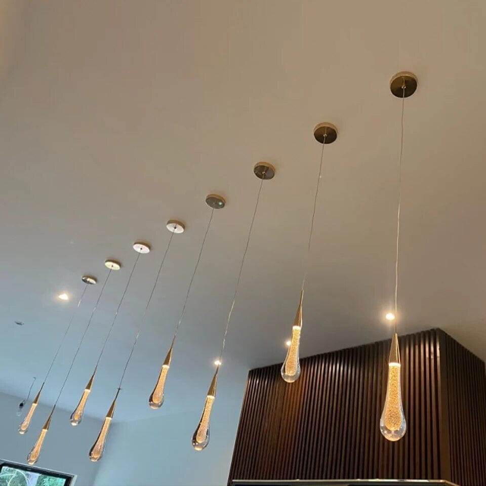 Amélie Golden Droplet Pendant Light