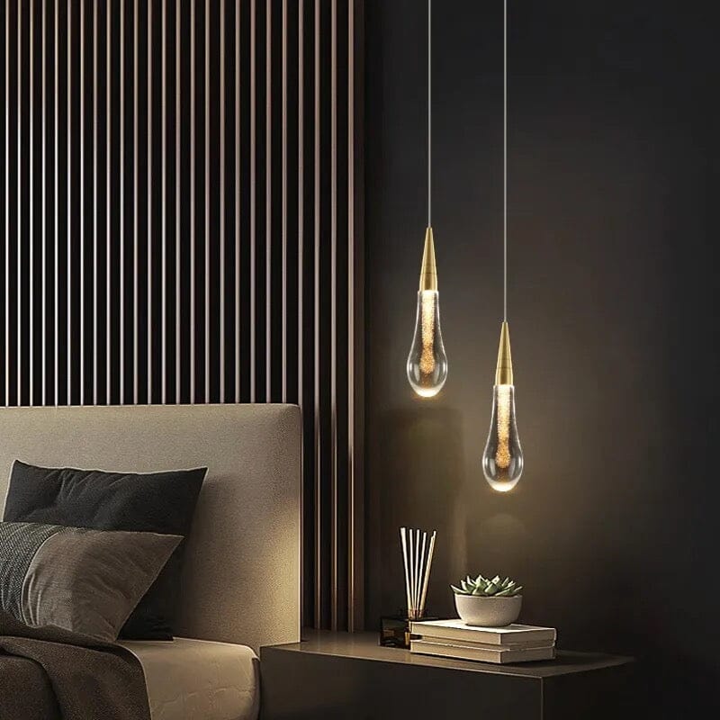 Amélie Golden Droplet Pendant Light