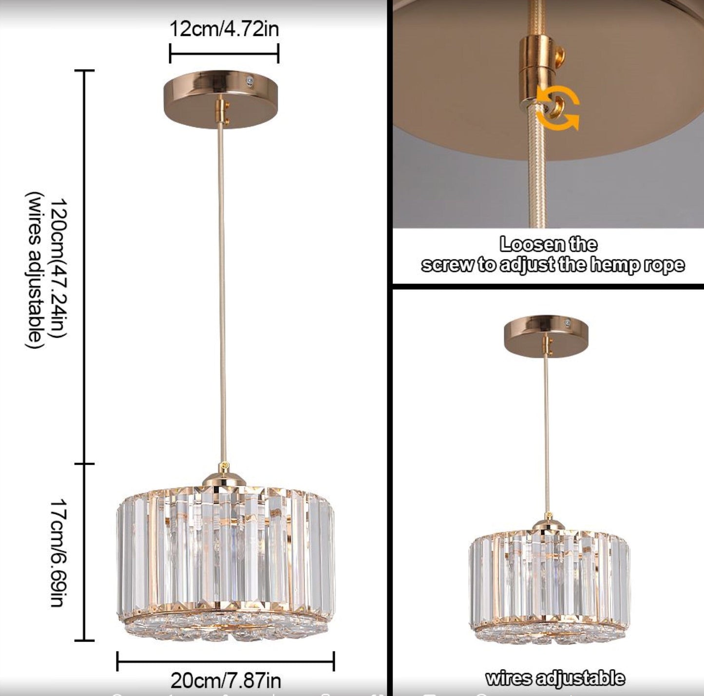 Chloé Crystal Tiered Pendant Light