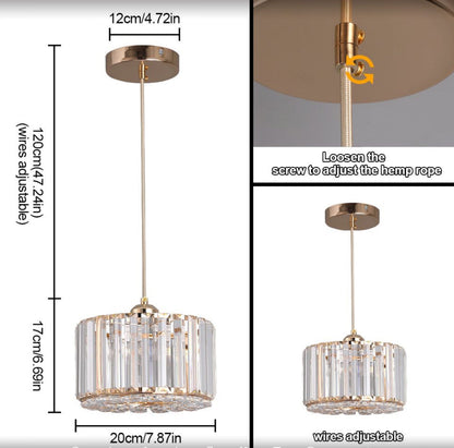 Chloé Crystal Tiered Pendant Light