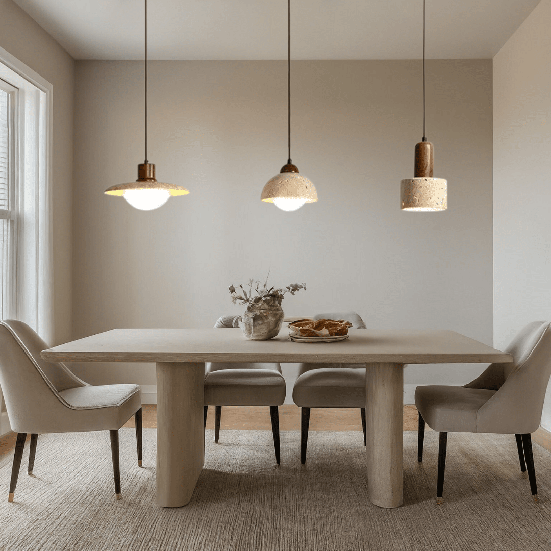 Sophie Travertine Industrial Pendant Light