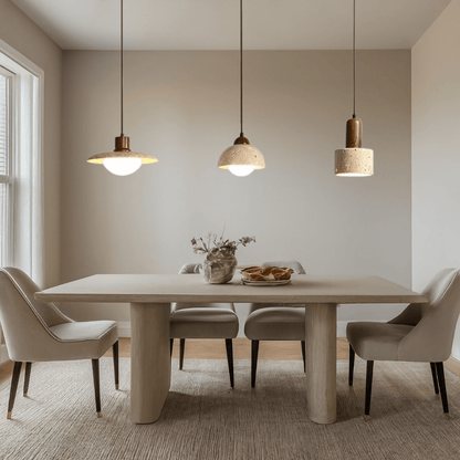Sophie Travertine Industrial Pendant Light