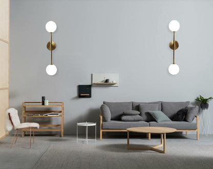 Émilie Milky Glass Ball Wall Lamp with Modern Elegant Design