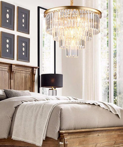 Gabrielle Modern Round Golden Crystal Chandelier
