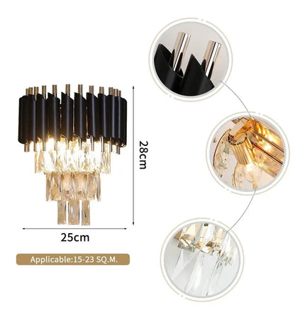 Sylvie Maestro Crystal Wall Lamp