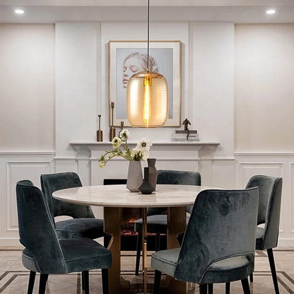 Camille Minimalist Threaded Glass Pendant