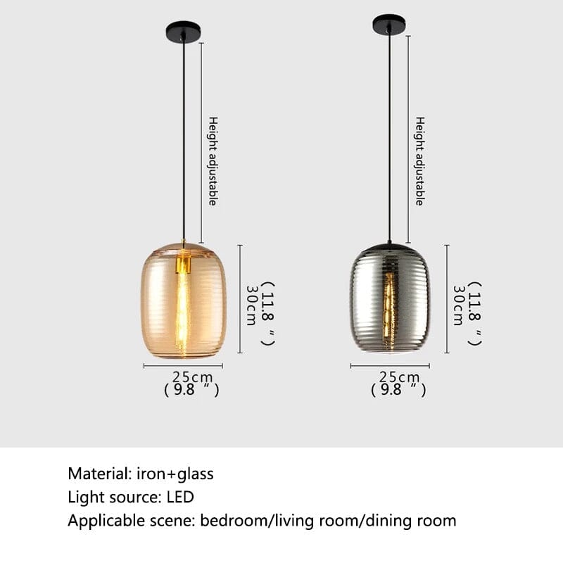 Camille Minimalist Threaded Glass Pendant