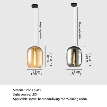 Camille Minimalist Threaded Glass Pendant