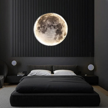 Solène Moon LED Wall Lamp with Modern Circular Design