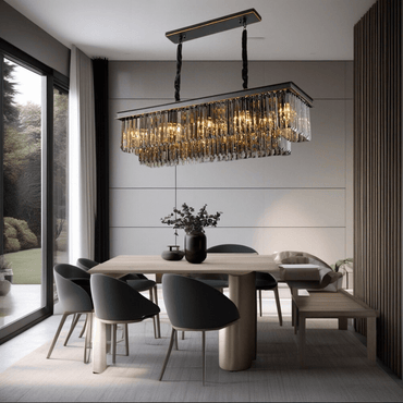 Florence Cascading Grey Crystal Royal Chandelier