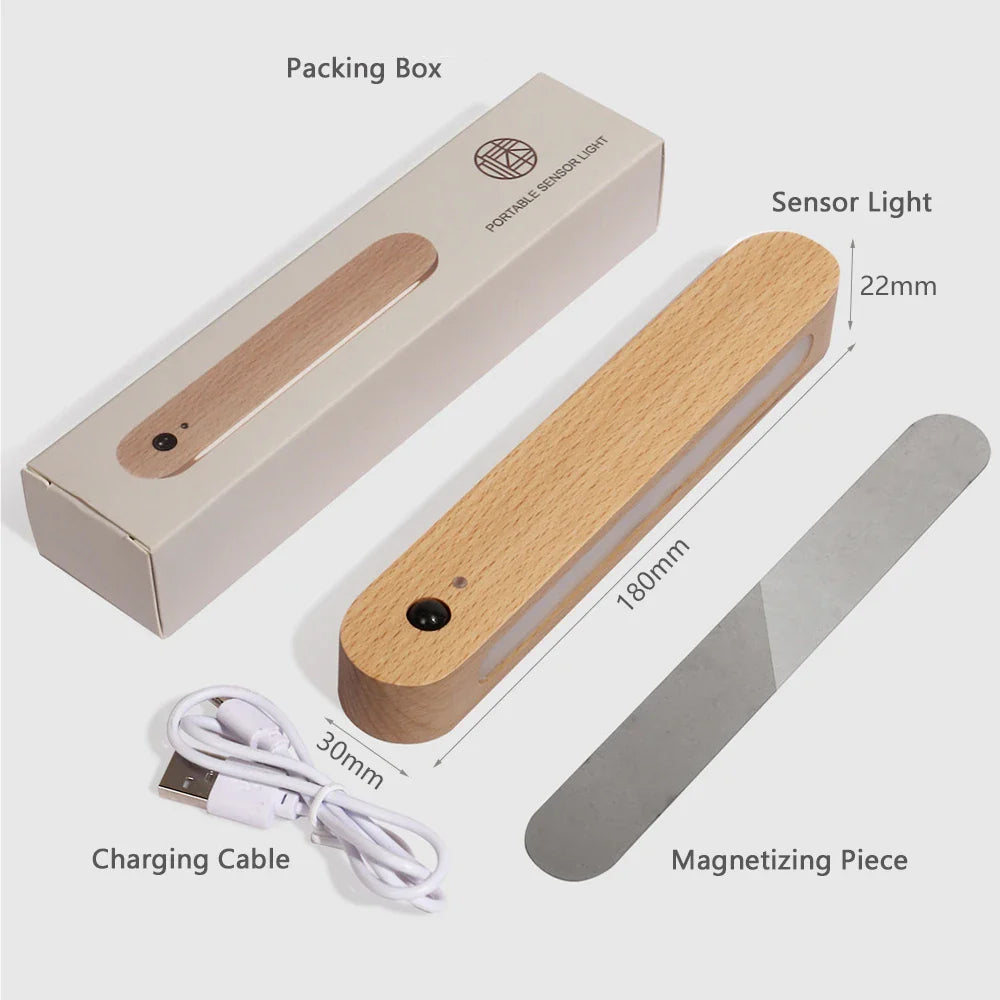 Élise IllumiKey Wooden Magnetic Key Holder LED Night Light