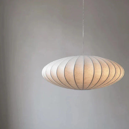Sophie Japanese Silk Pendant Light White Fabric Ceiling Lamp