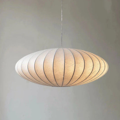 Sophie Japanese Silk Pendant Light White Fabric Ceiling Lamp