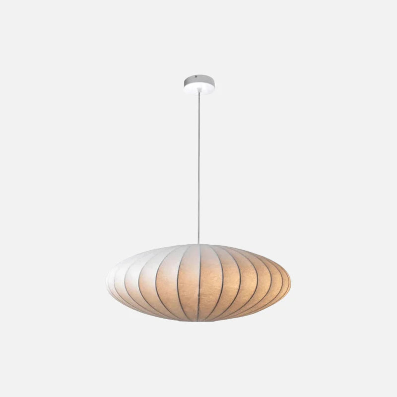 Sophie Japanese Silk Pendant Light White Fabric Ceiling Lamp