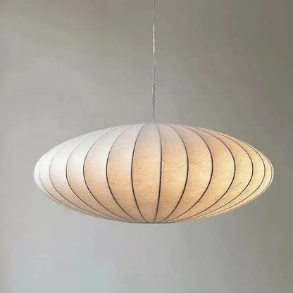 Sophie Japanese Silk Pendant Light White Fabric Ceiling Lamp