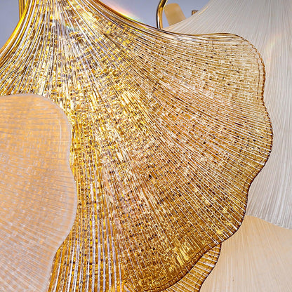 Isabelle Ginkgo Glass Leaf Chandelier