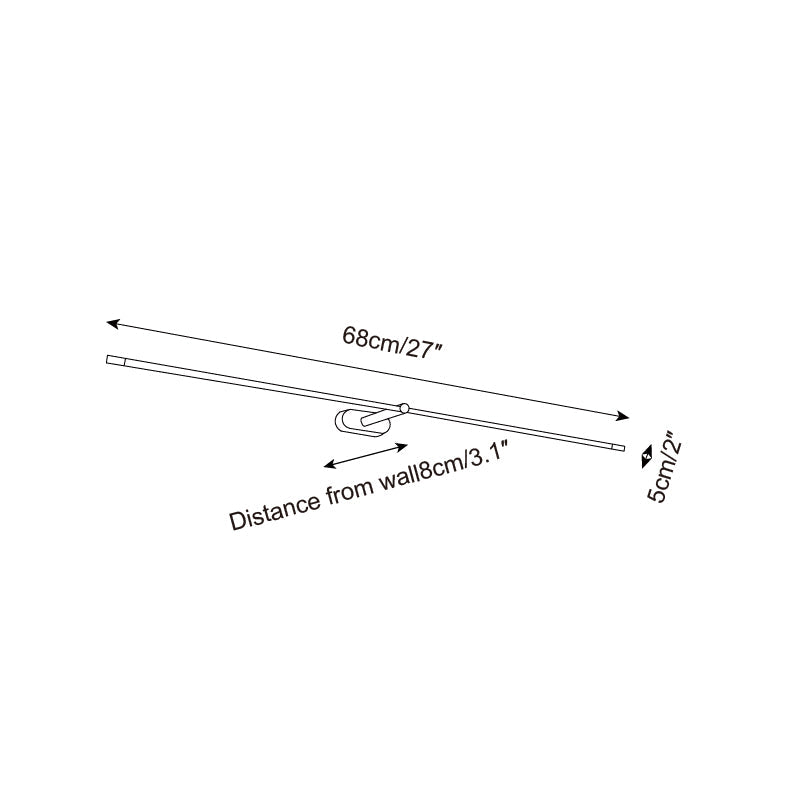 Clémence Linear Rechargeable Wall Lamp with Three-Color LED