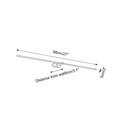Clémence Linear Rechargeable Wall Lamp with Three-Color LED