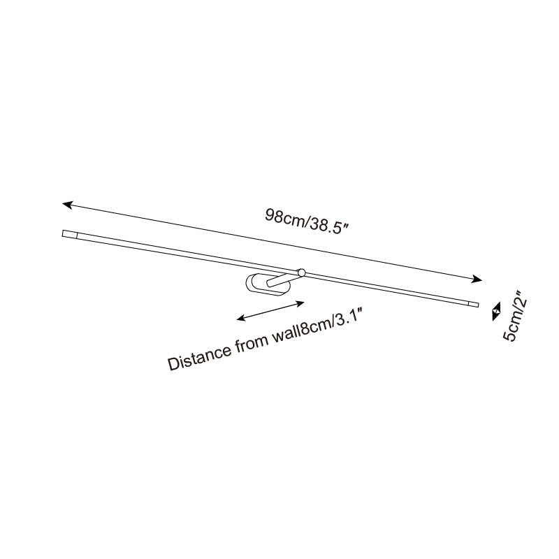 Clémence Linear Rechargeable Wall Lamp with Three-Color LED