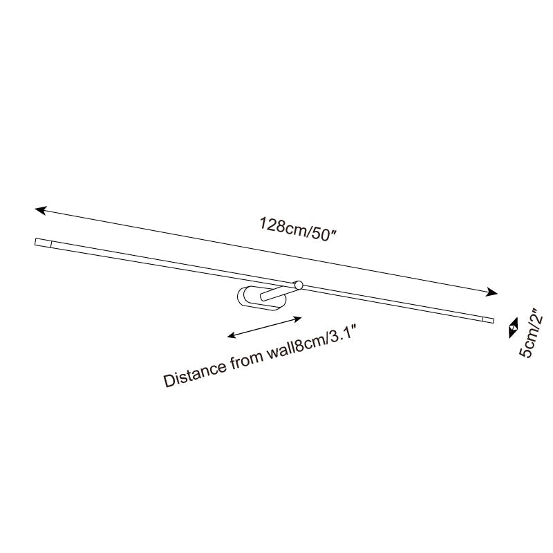 Clémence Linear Rechargeable Wall Lamp with Three-Color LED