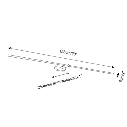 Clémence Linear Rechargeable Wall Lamp with Three-Color LED