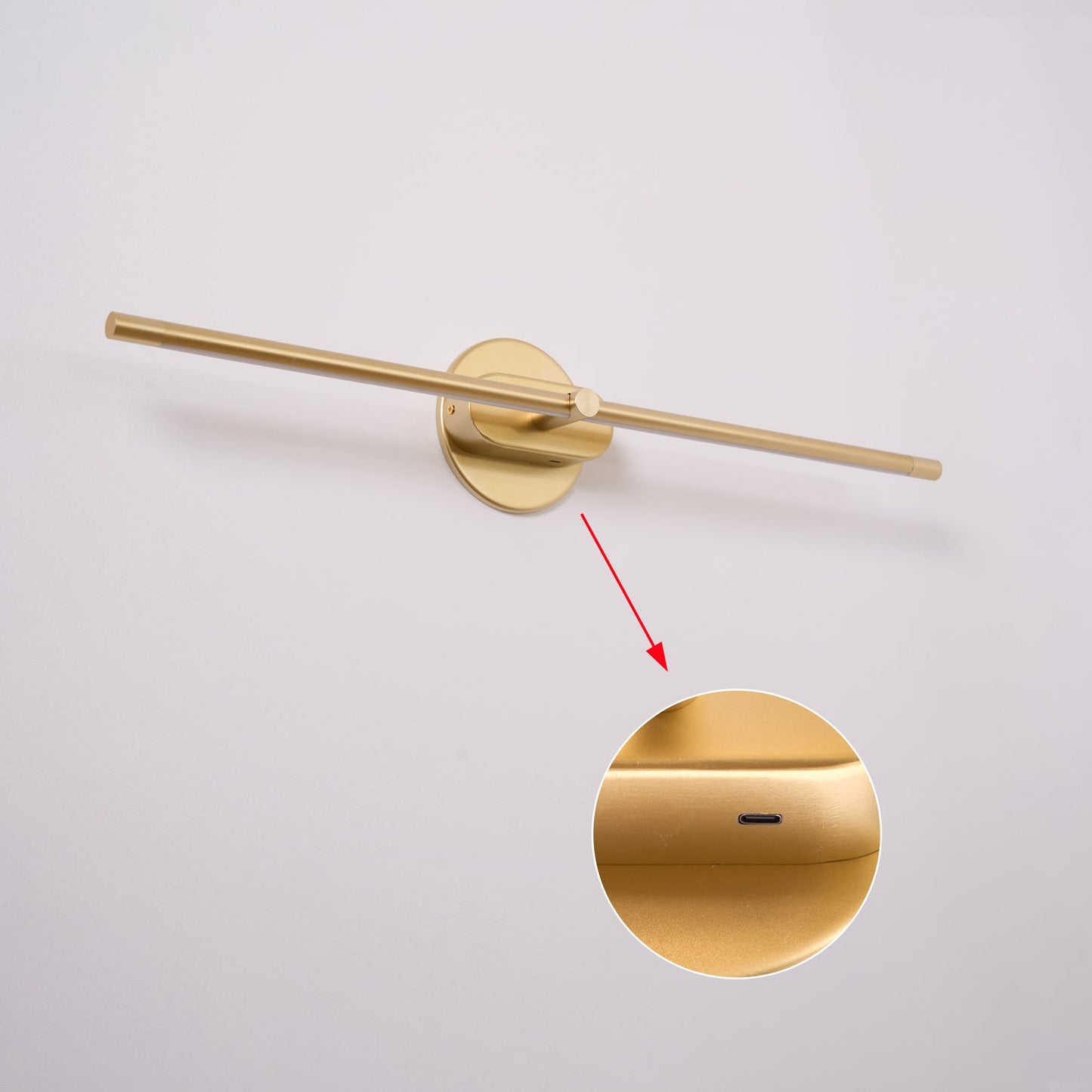Clémence Linear Rechargeable Wall Lamp with Three-Color LED