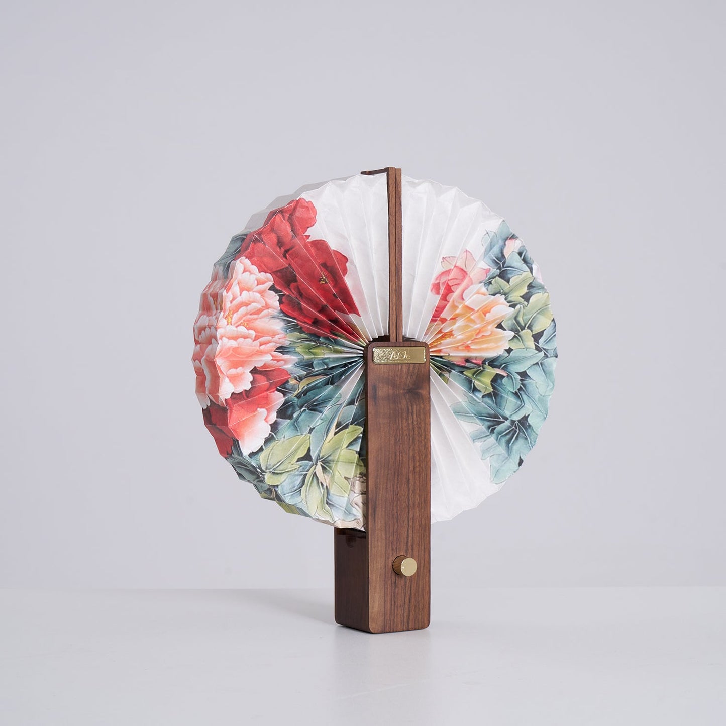 Sophie Foldable Paper LED Table Lamp with Wooden Base