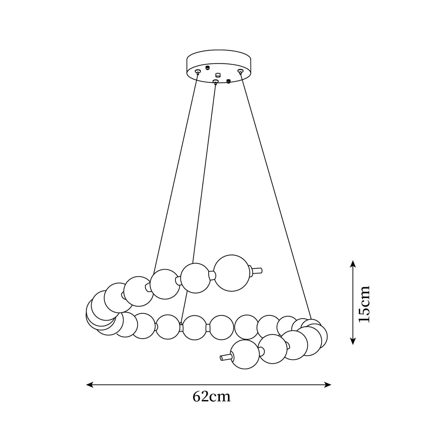 Juliette Pearl Acrylic Chandelier