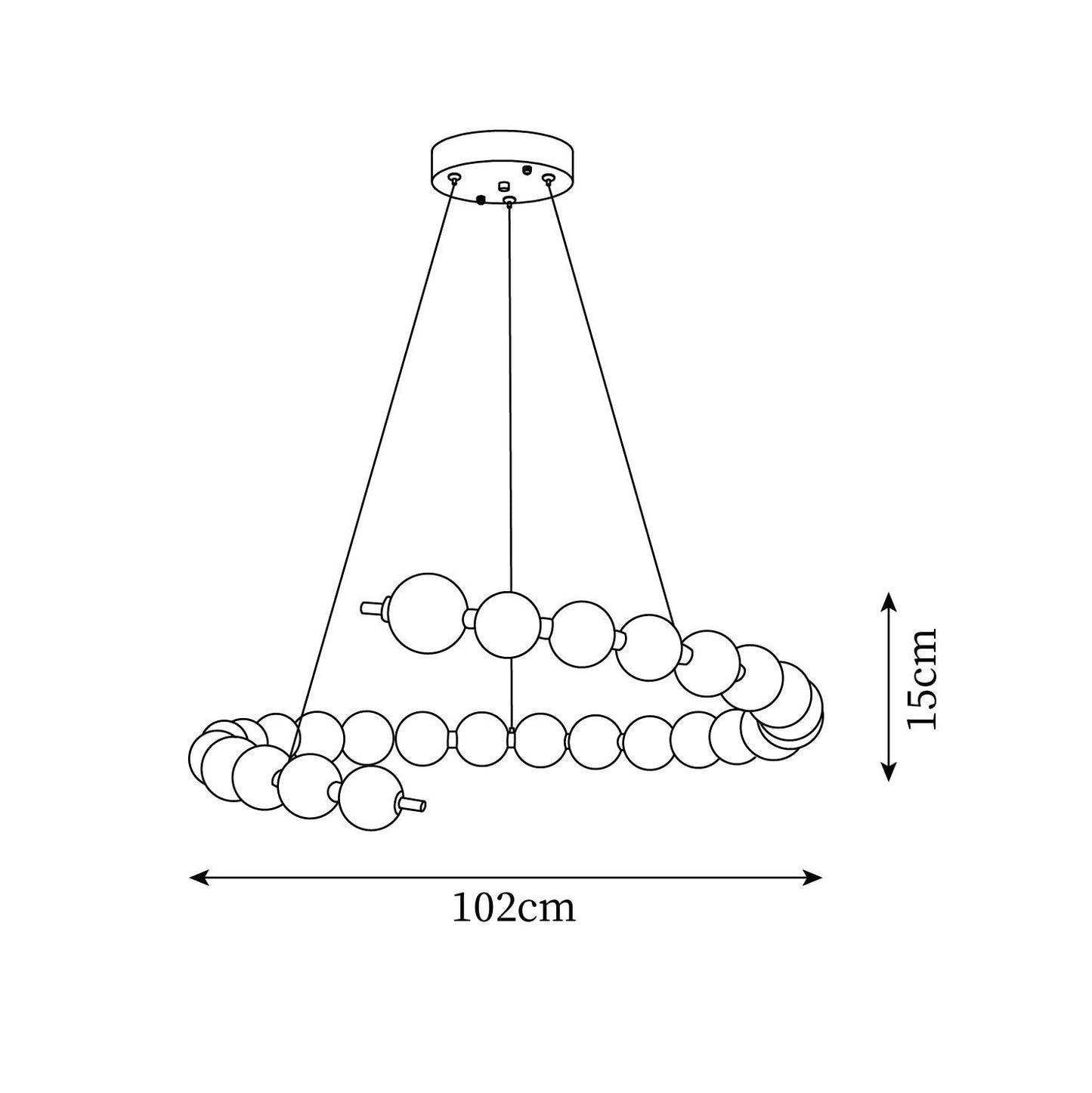 Juliette Pearl Acrylic Chandelier
