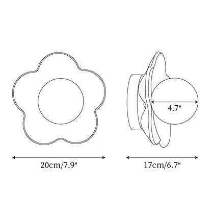 Camille La Fleur Wall Lamp with Resin Flower Shade
