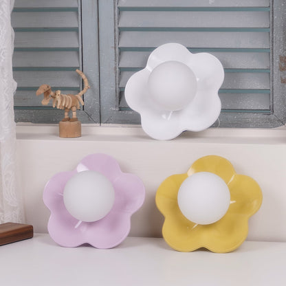 Amélie La Fleur Plug-In Wall Lamp – Whimsical Resin & Glass Decor Light