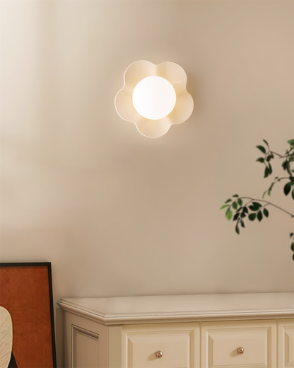 Camille La Fleur Wall Lamp with Resin Flower Shade
