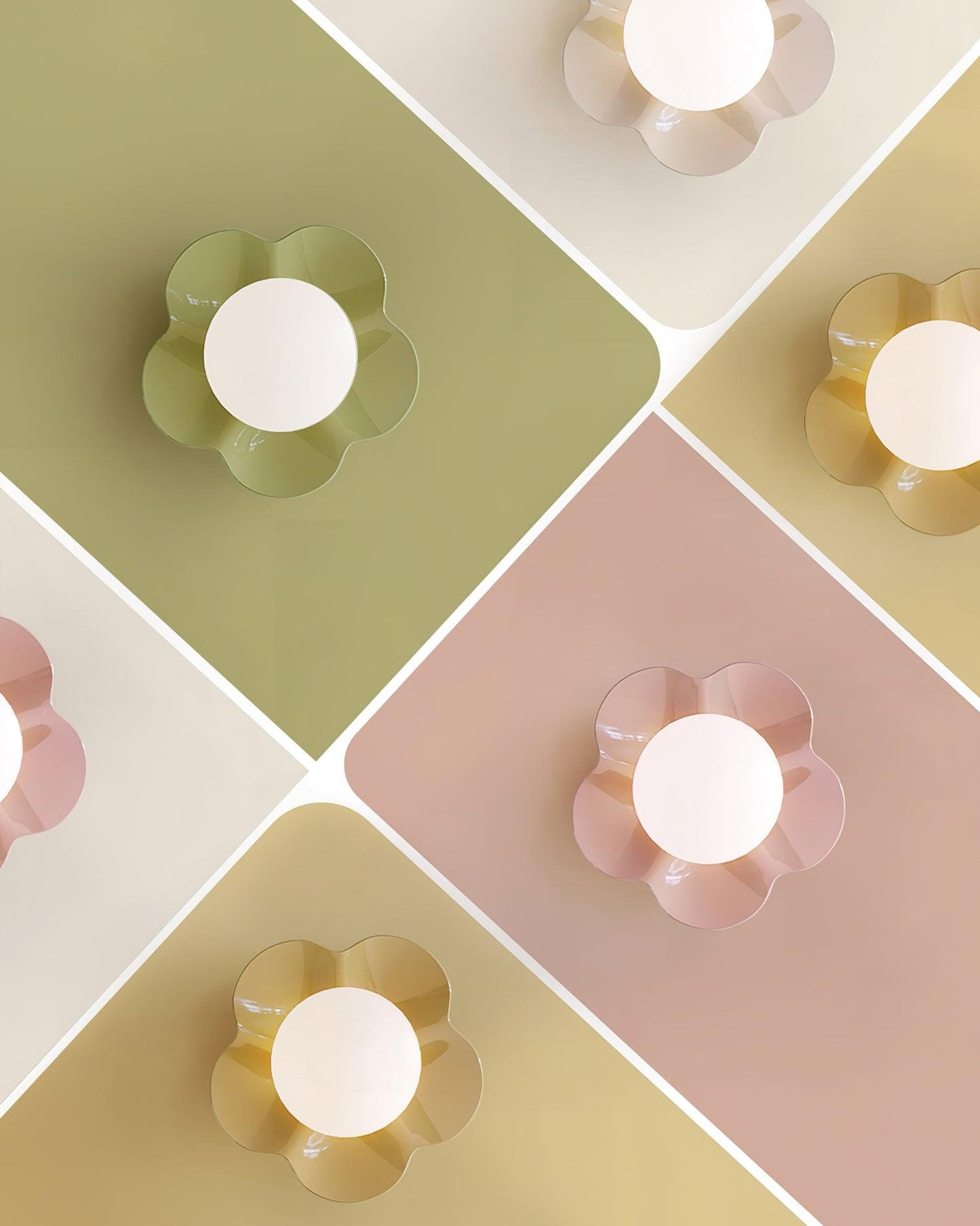 Camille La Fleur Wall Lamp with Resin Flower Shade