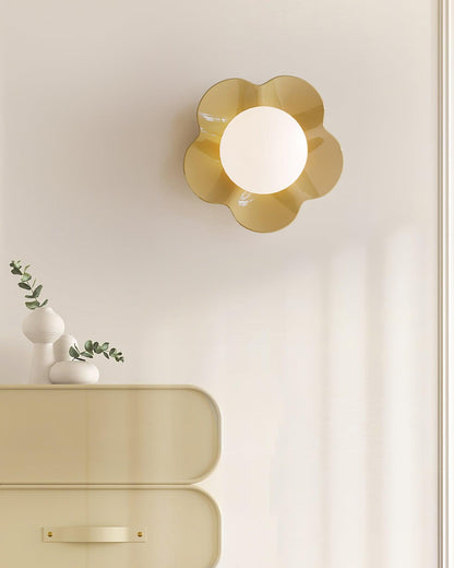 Camille La Fleur Wall Lamp with Resin Flower Shade