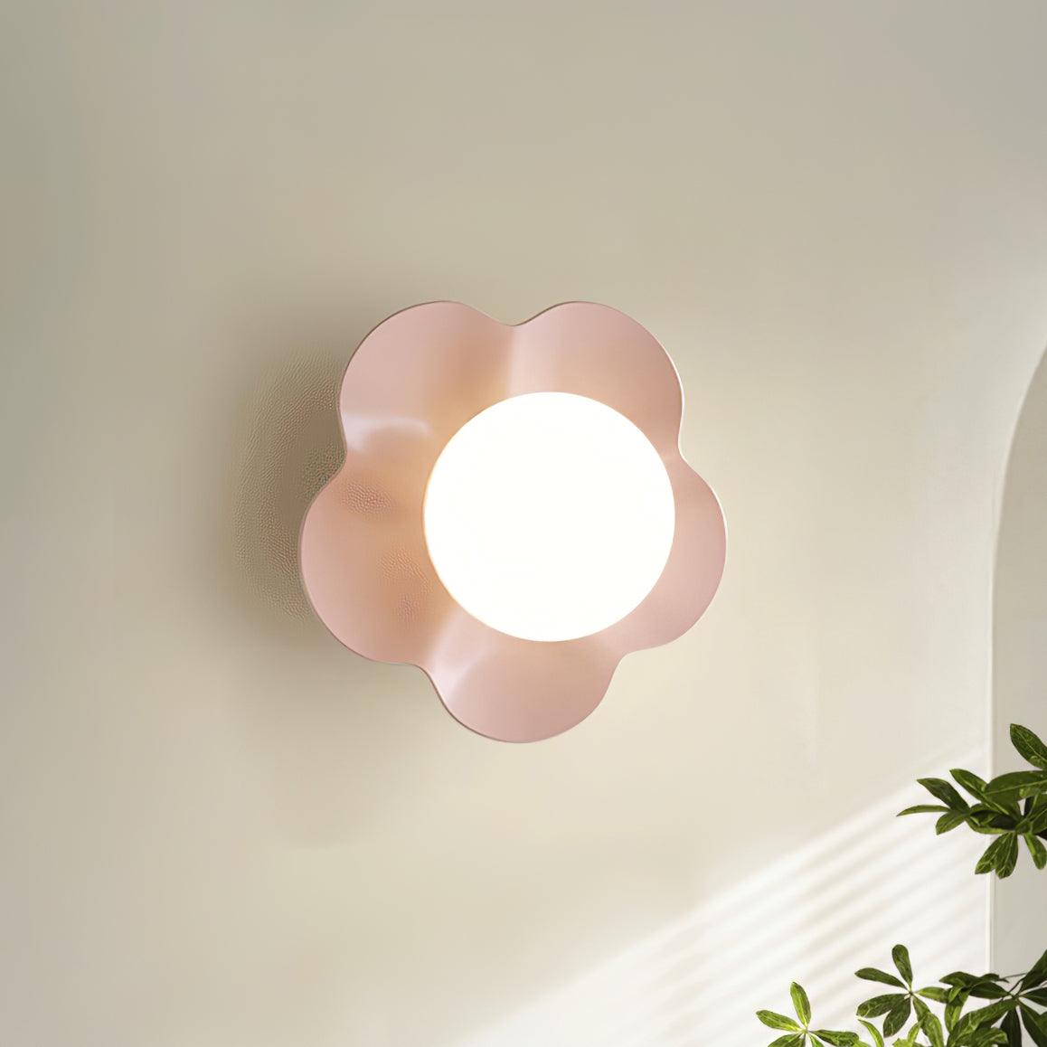 Camille La Fleur Wall Lamp with Resin Flower Shade