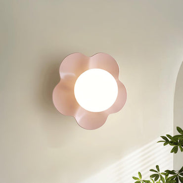 Camille La Fleur Wall Lamp with Resin Flower Shade