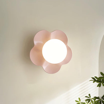 Camille La Fleur Wall Lamp with Resin Flower Shade