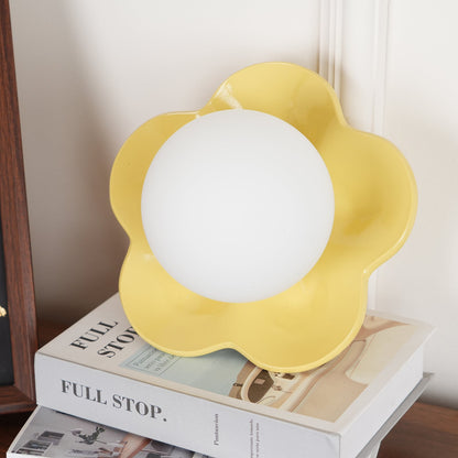 Camille La Fleur Wall Lamp with Resin Flower Shade