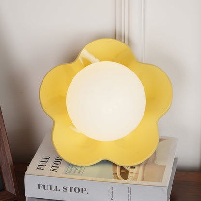 Camille La Fleur Wall Lamp with Resin Flower Shade