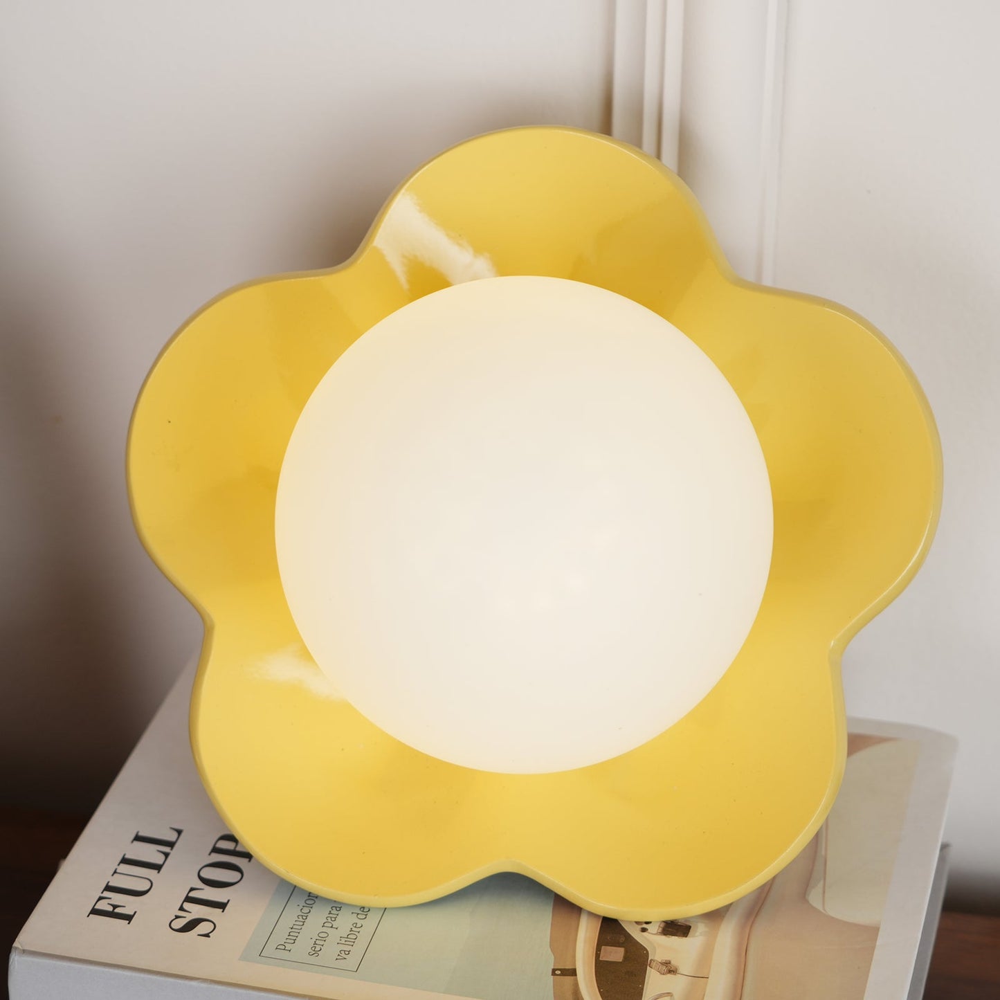 Camille La Fleur Wall Lamp with Resin Flower Shade
