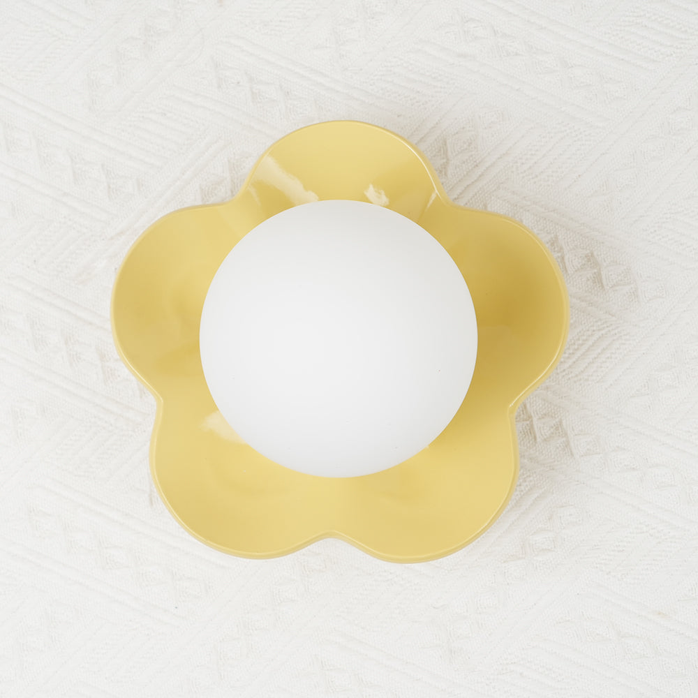 Camille La Fleur Wall Lamp with Resin Flower Shade