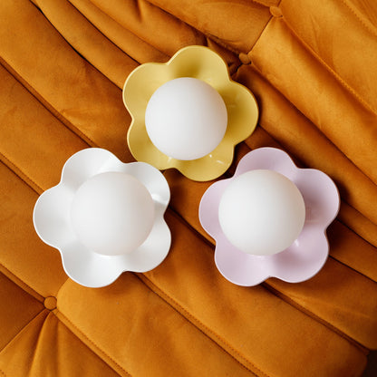 Camille La Fleur Wall Lamp with Resin Flower Shade