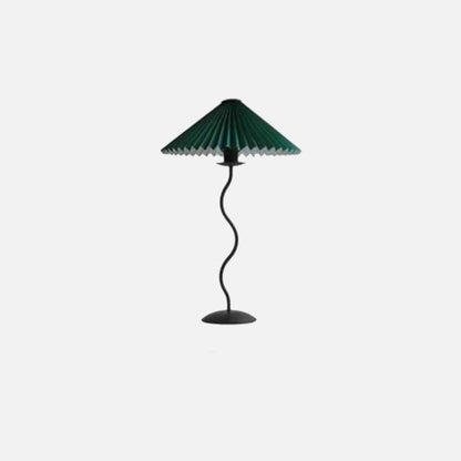 Sophie Lala Luxe Curve Table & Floor Lamp Pleated Textile Light